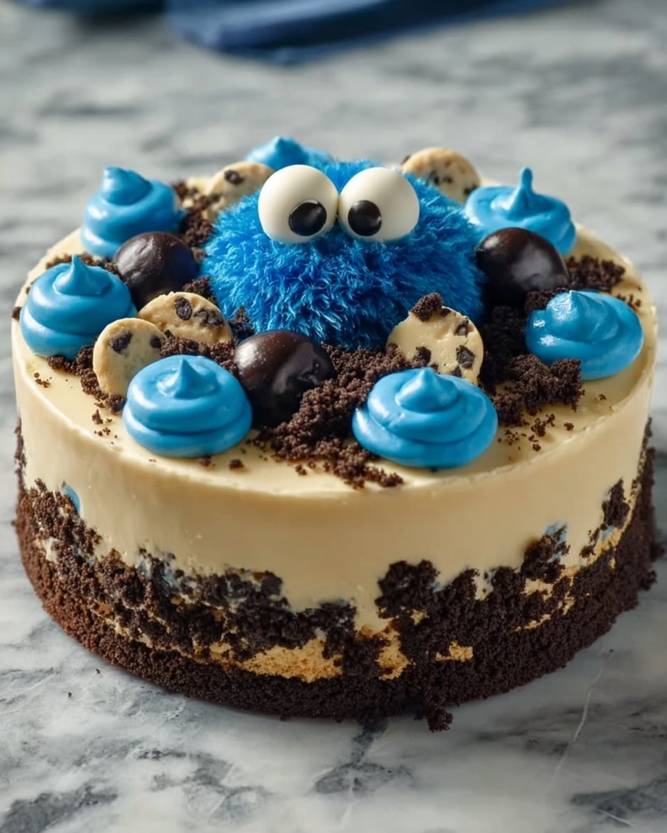 Delicious Cookie Monster Cheesecake Recipe - Recipe Image
