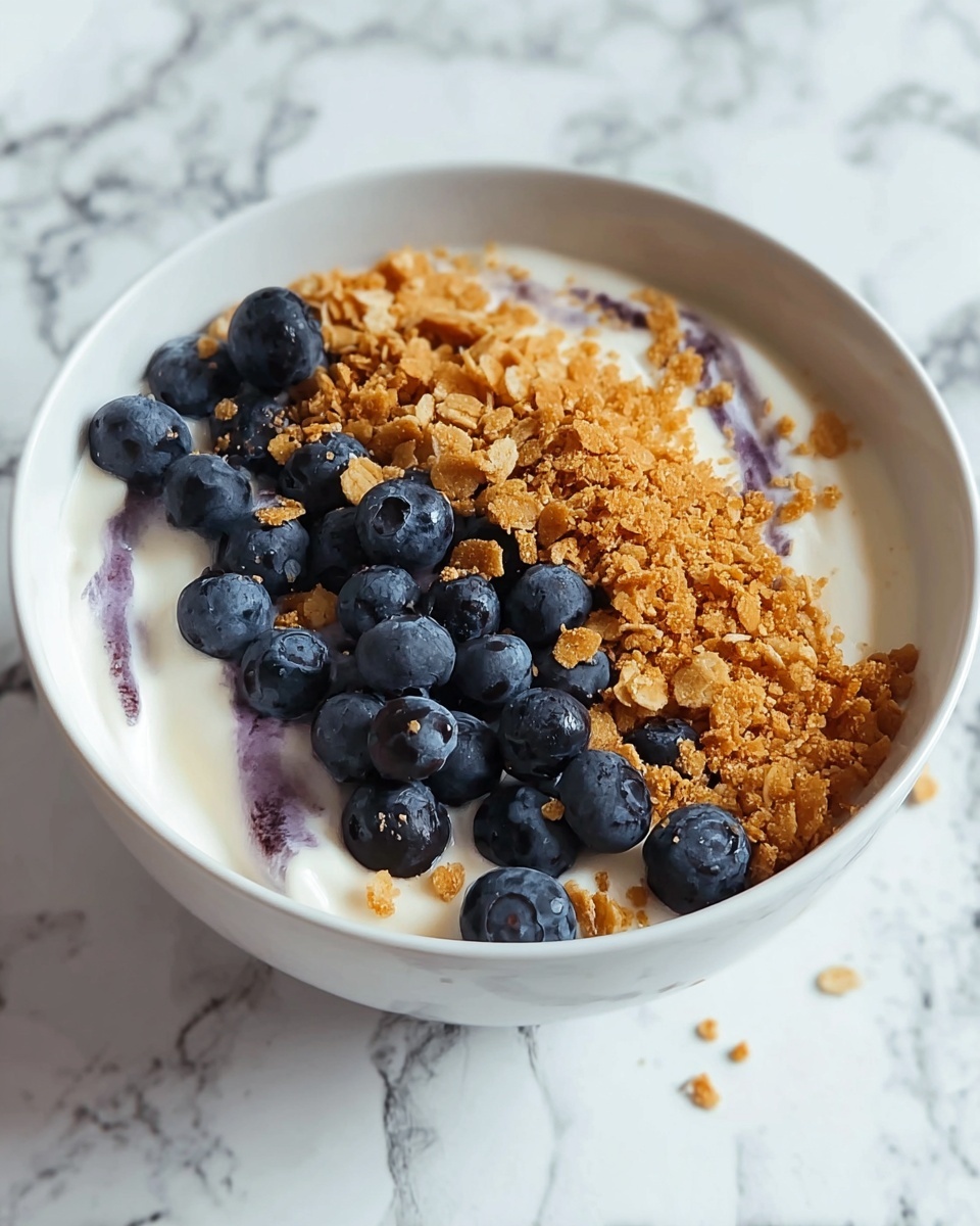 High-Protein Blueberry Cheesecake Bowl (Single Serve!) Recipe - Recipe Image