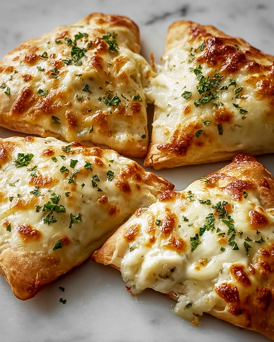 Heavenly Baked Chicken Alfredo Calzones Recipe - Recipe Image