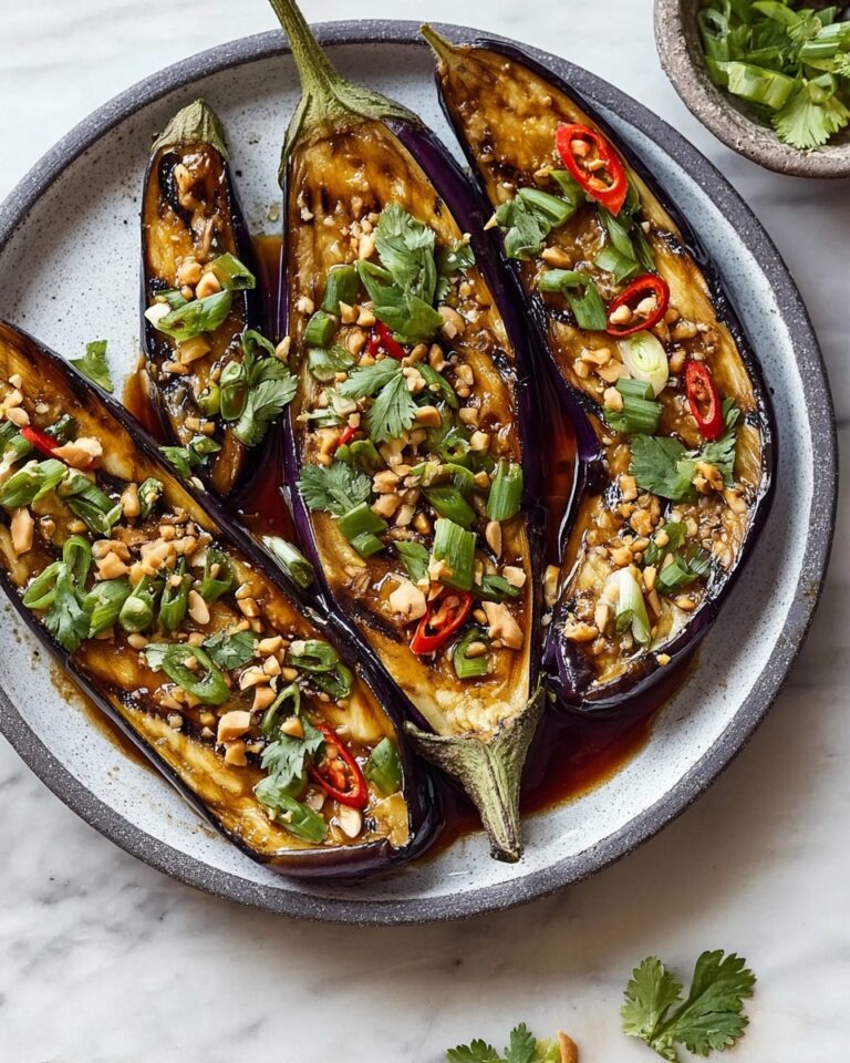 Vietnamese Grilled Eggplant with Scallion Oil Recipe
