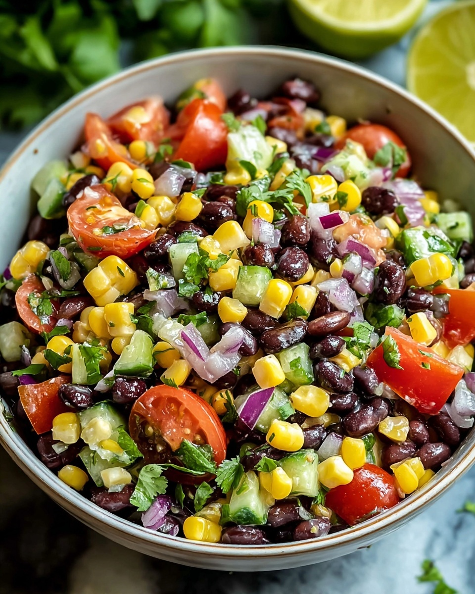 Refreshing Black Bean Corn Salad Recipe - Recipe Image