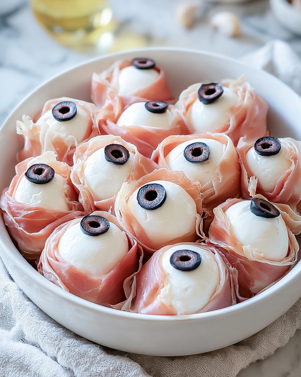 Salami Mozzarella Eyeballs Recipe - Recipe Image
