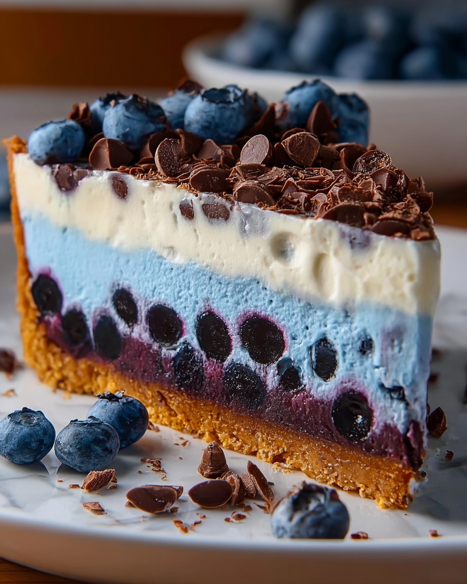Cookie Monster Cheesecake Recipe - Recipe Image