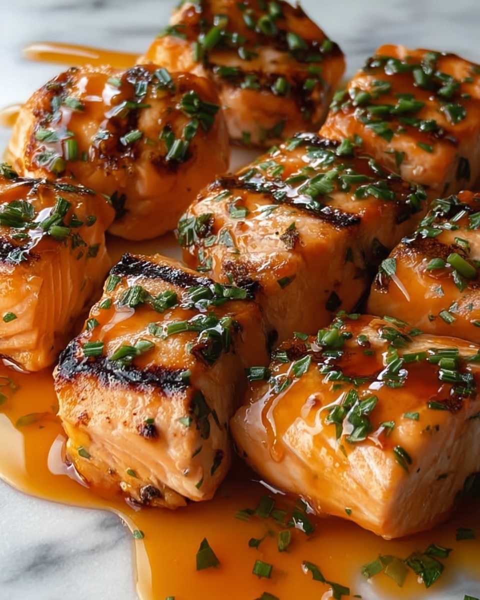 Honey Garlic Salmon Bites Recipe - Recipe Image