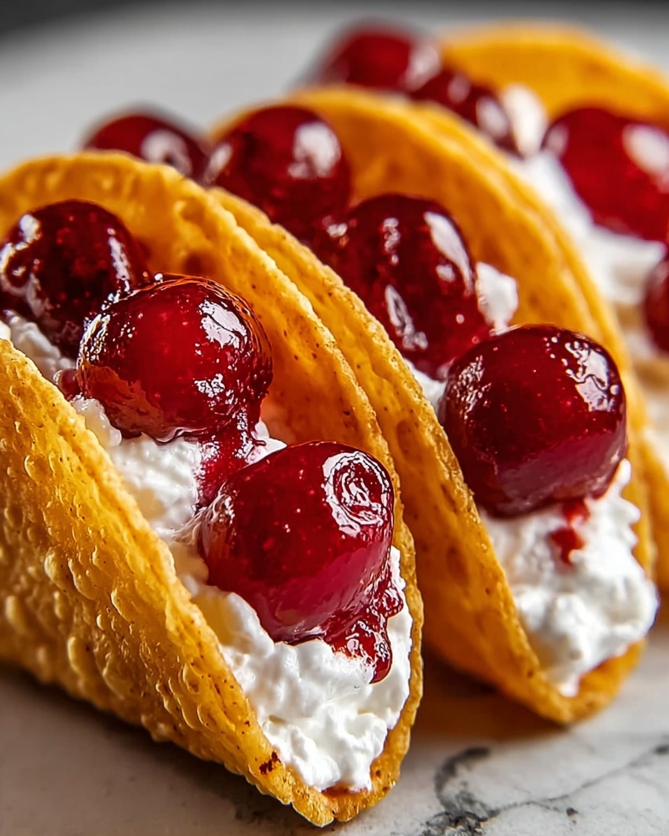 Cherry Cheesecake Tacos Recipe - Recipe Image