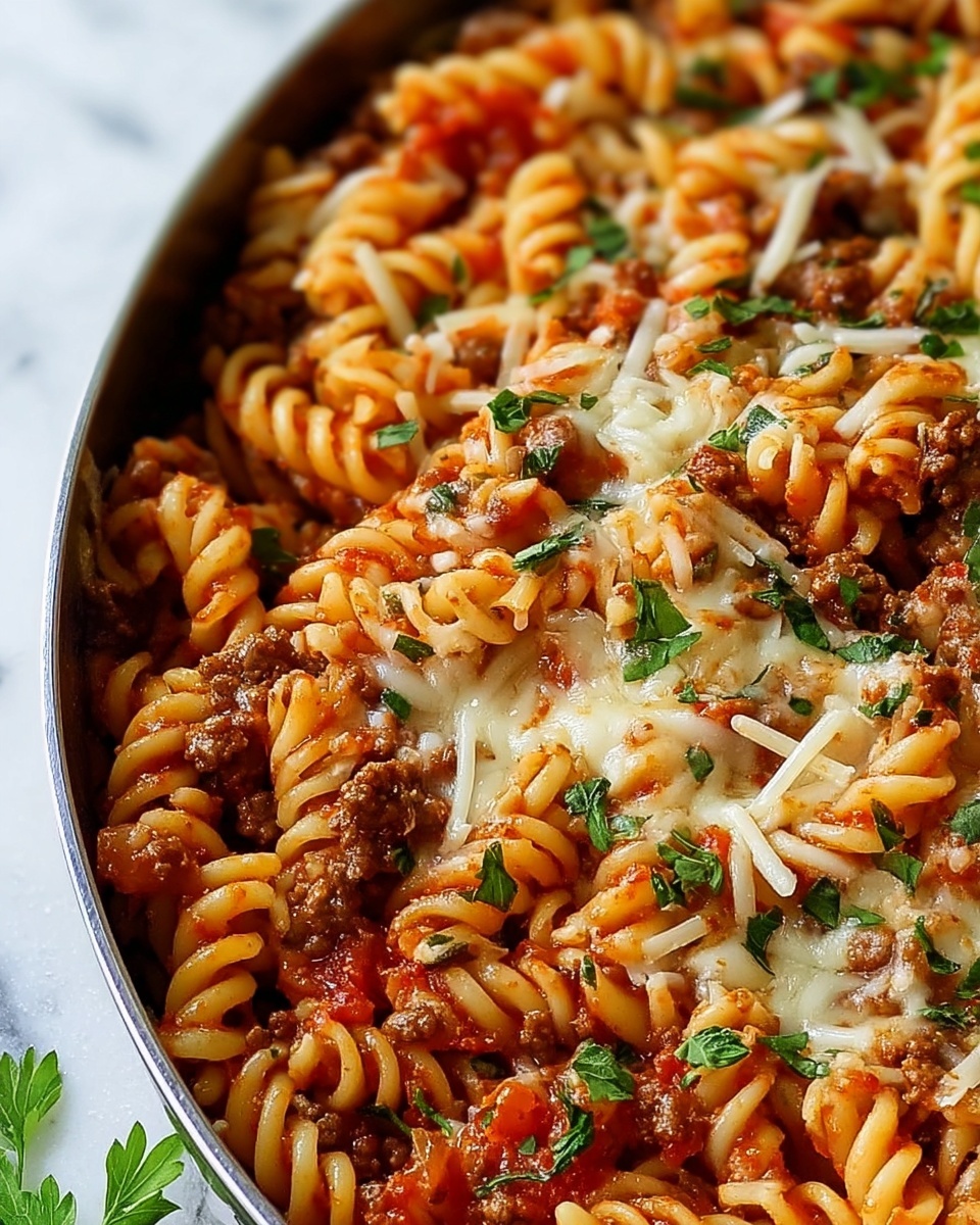 Cheesy Beef Pasta Recipe - Recipe Image