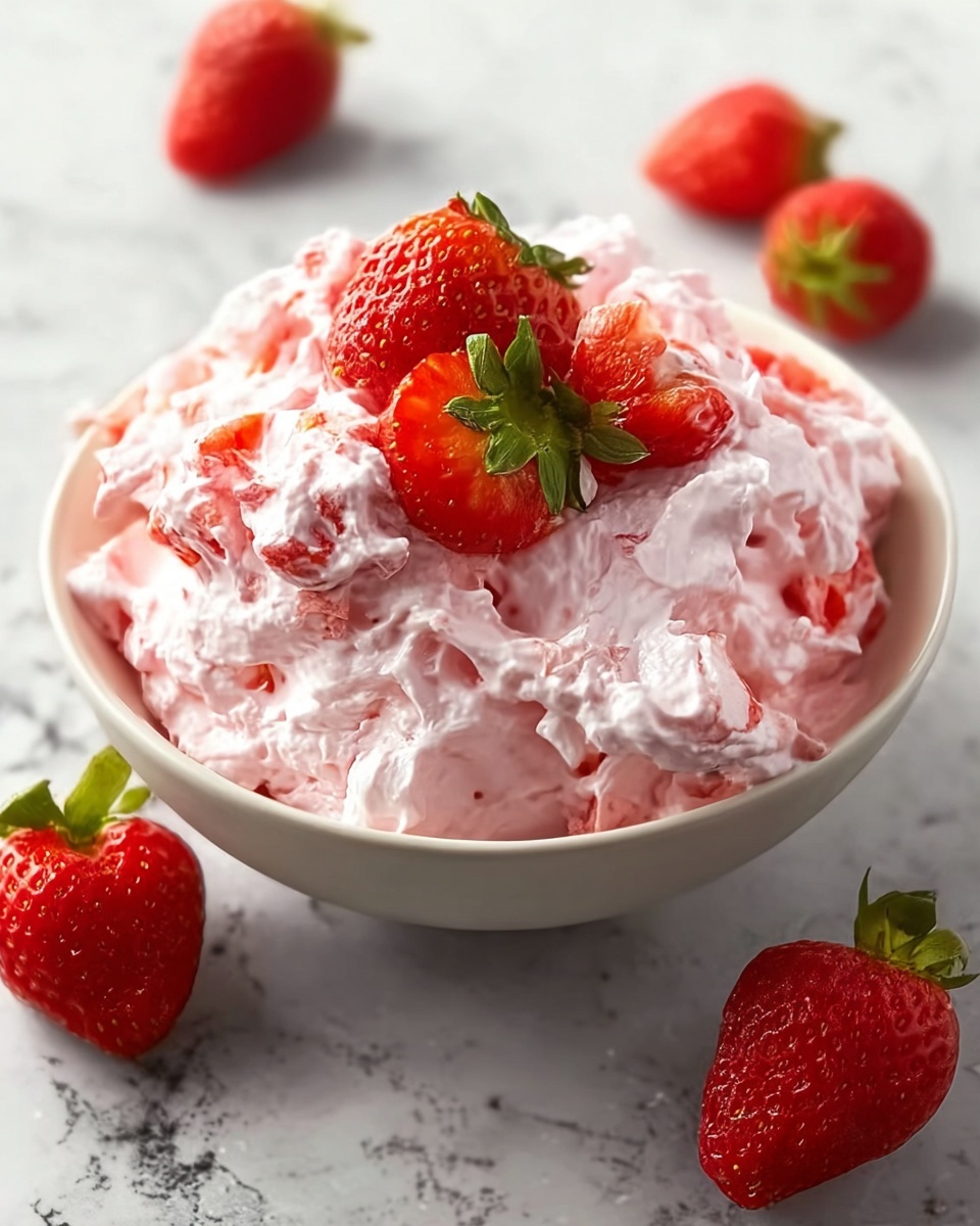 Dreamy Strawberry Fluff Salad Recipe - Recipe Image
