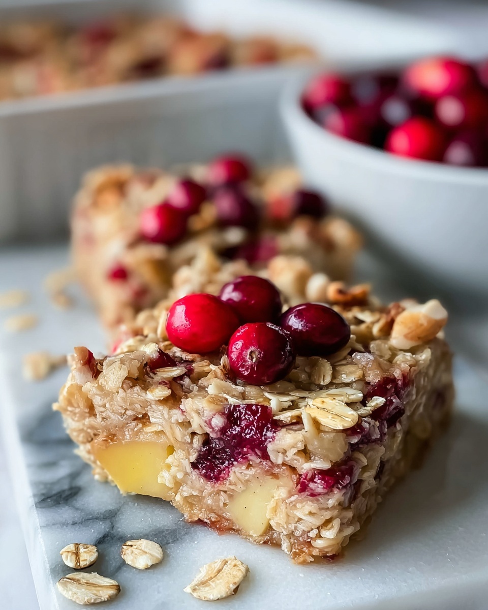 Apple Cranberry Baked Oatmeal Recipe - Recipe Image