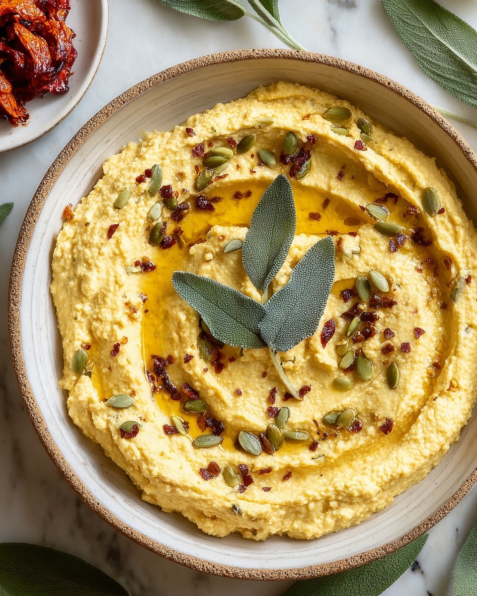 Pumpkin Whipped Feta Dip with Crispy Sage Recipe - Recipe Image