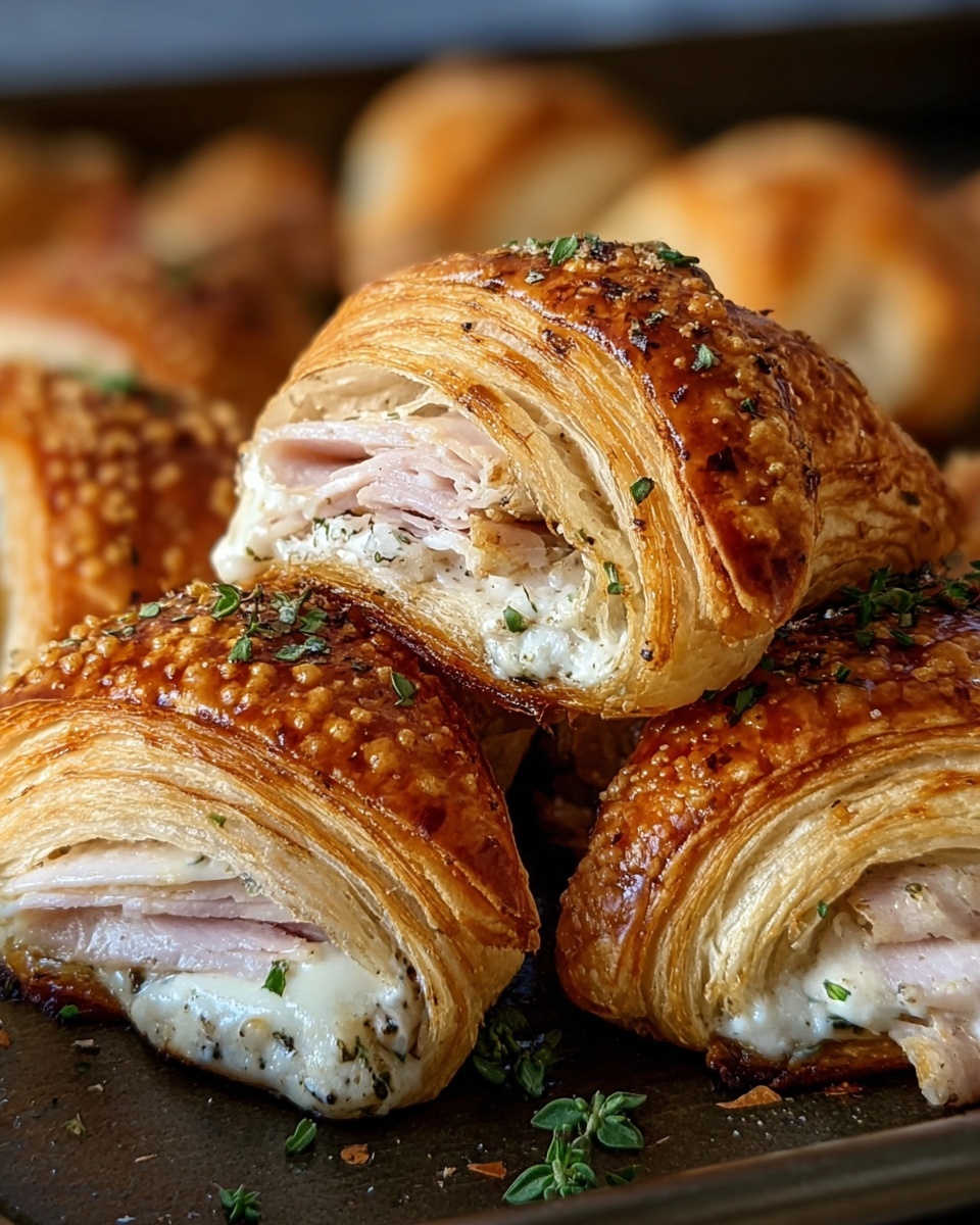 Buttery Garlic Baked Croissants Recipe - Recipe Image