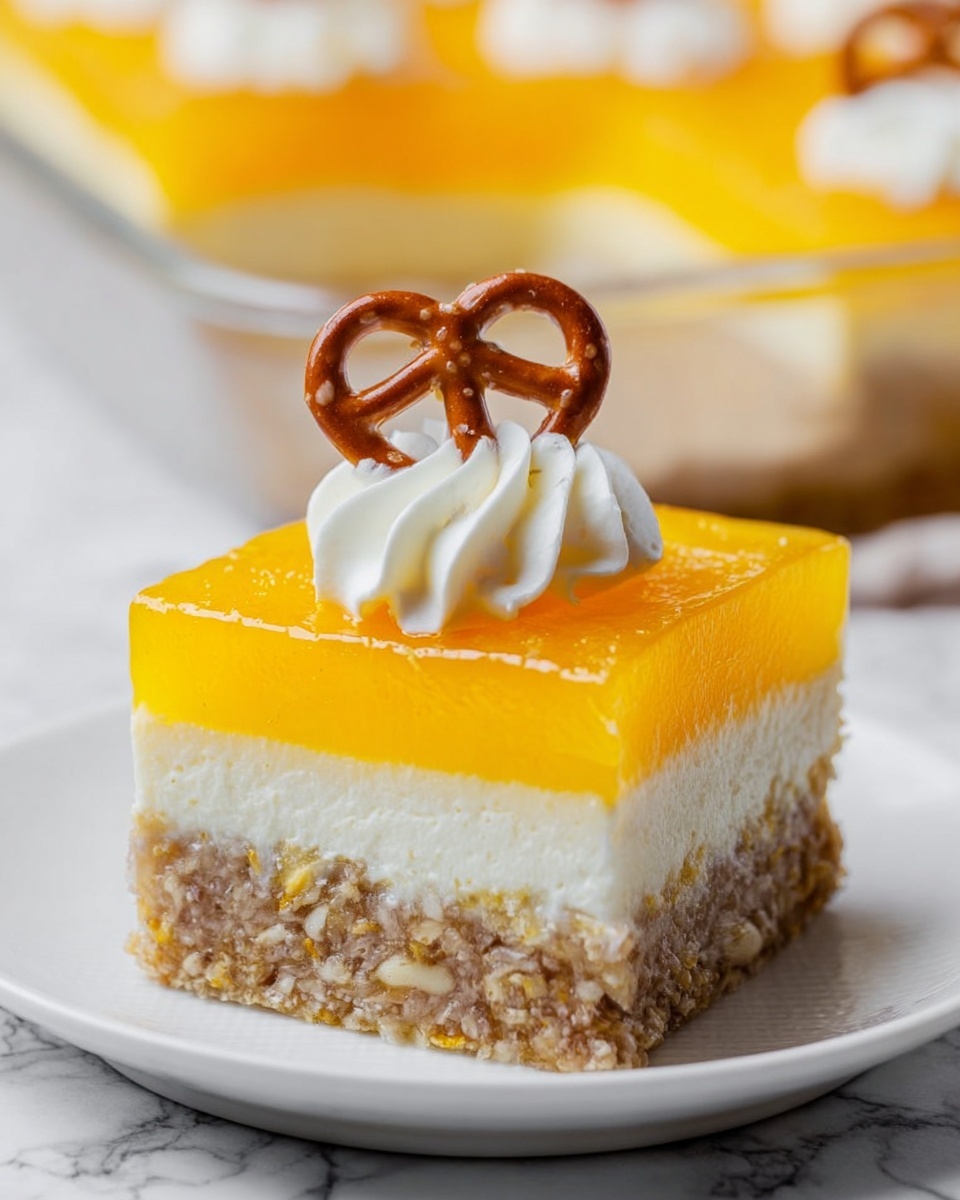 Pineapple Pretzel Salad Dessert Recipe - Recipe Image