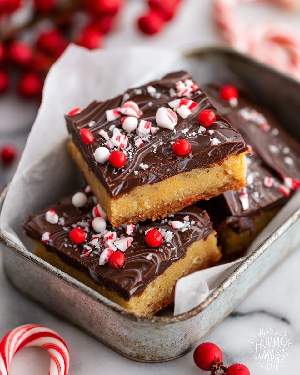 Peppermint Cookie Bars Recipe - Recipe Image