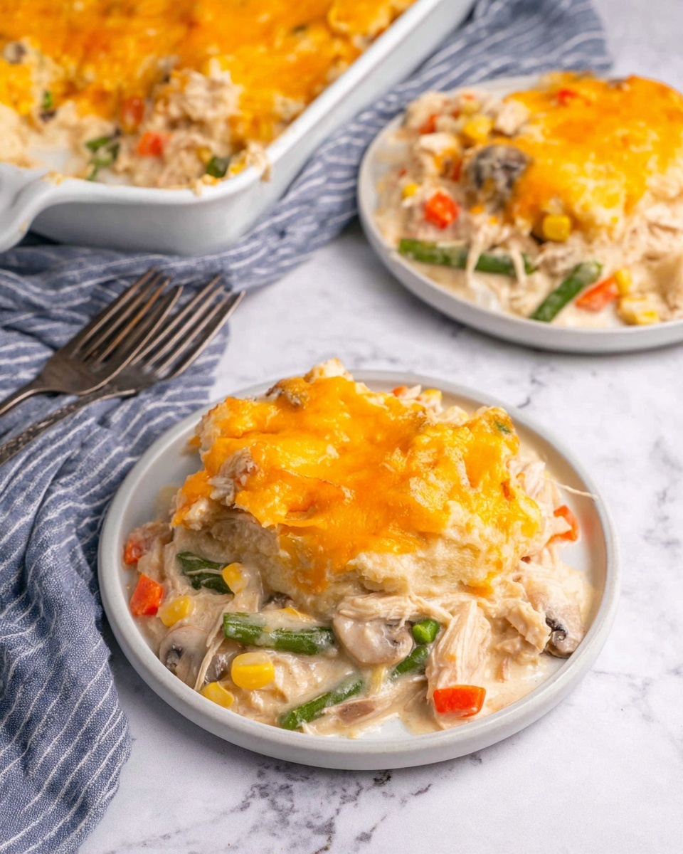 Chicken Pot Pie Bubble Up Casserole Recipe - Recipe Image