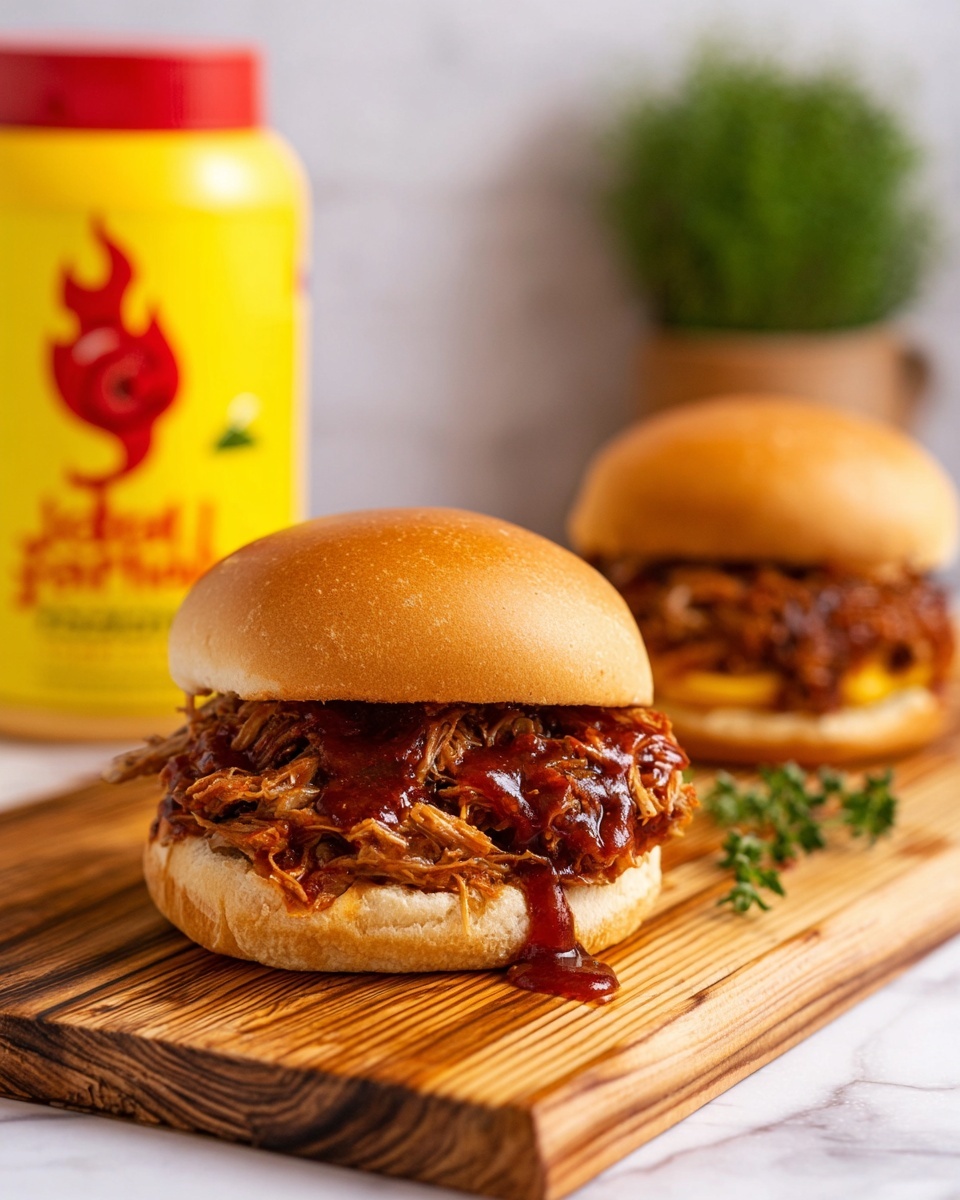 Slow Cooker Fireball BBQ Pulled Chicken Recipe - Recipe Image