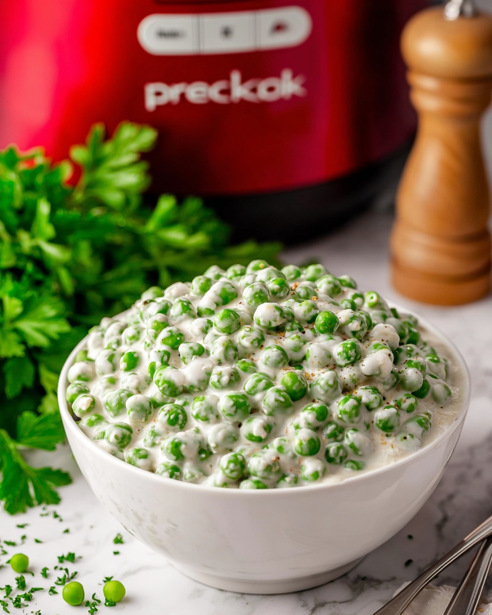 Slow Cooker Creamed Peas Recipe - Recipe Image