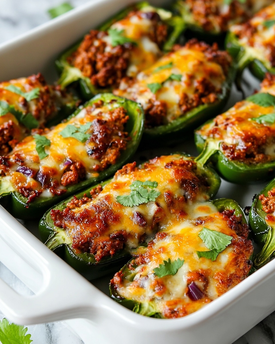 Easy Oven-Baked Carnitas Stuffed Poblano Peppers Recipe - Recipe Image