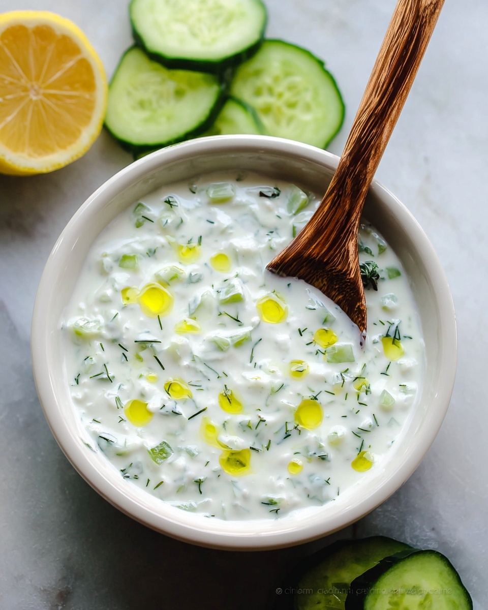 Creamy Homemade Tzatziki Sauce Recipe - Recipe Image