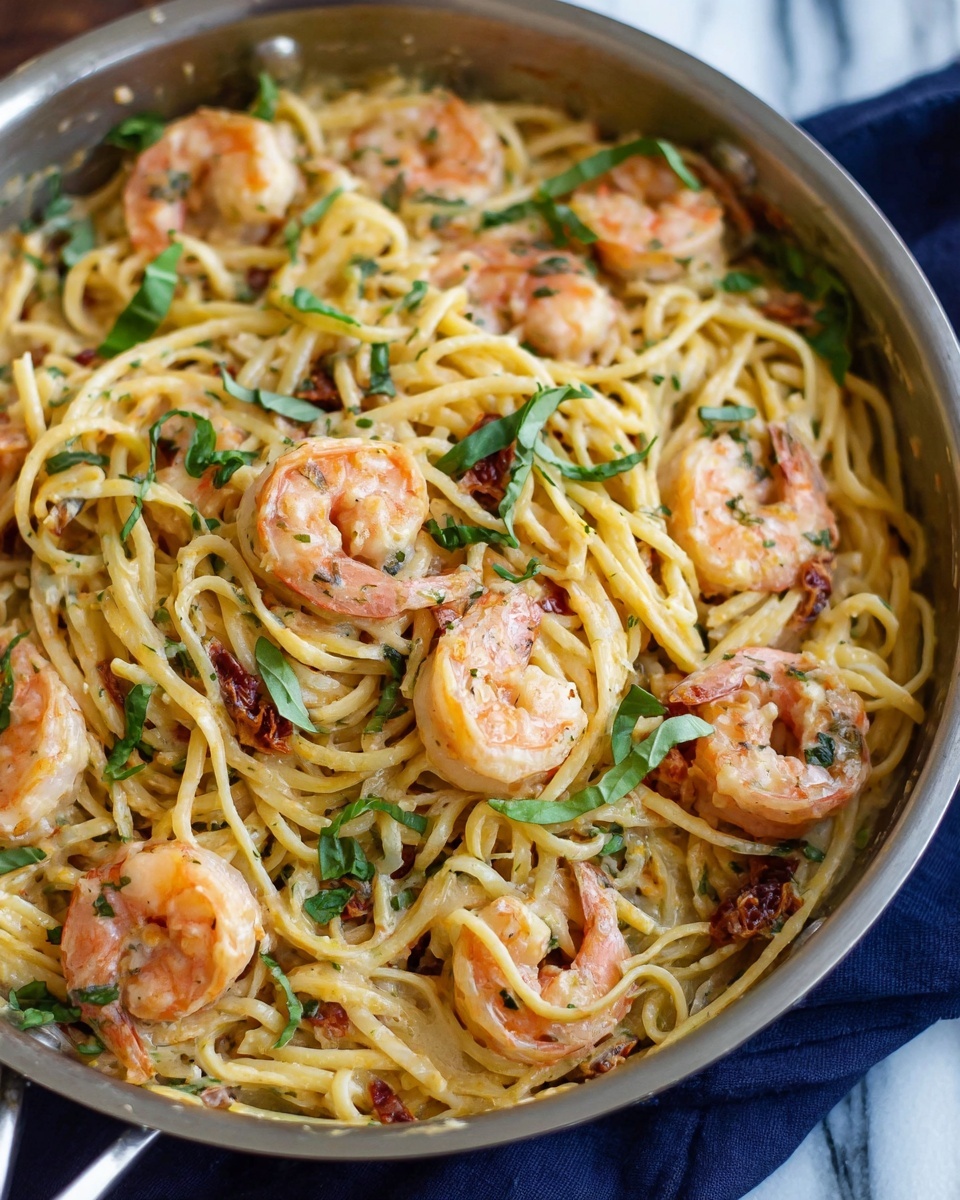 Tuscan Shrimp Pasta Recipe - Recipe Image