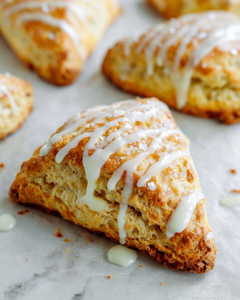 Classic Vanilla Scones with Coarse Sugar Glaze Recipe - Recipe Image