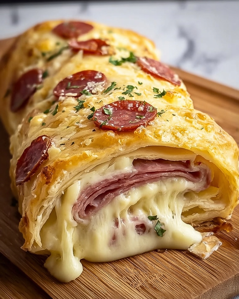 Crispy Chicken Cordon Bleu Stromboli Recipe - Recipe Image