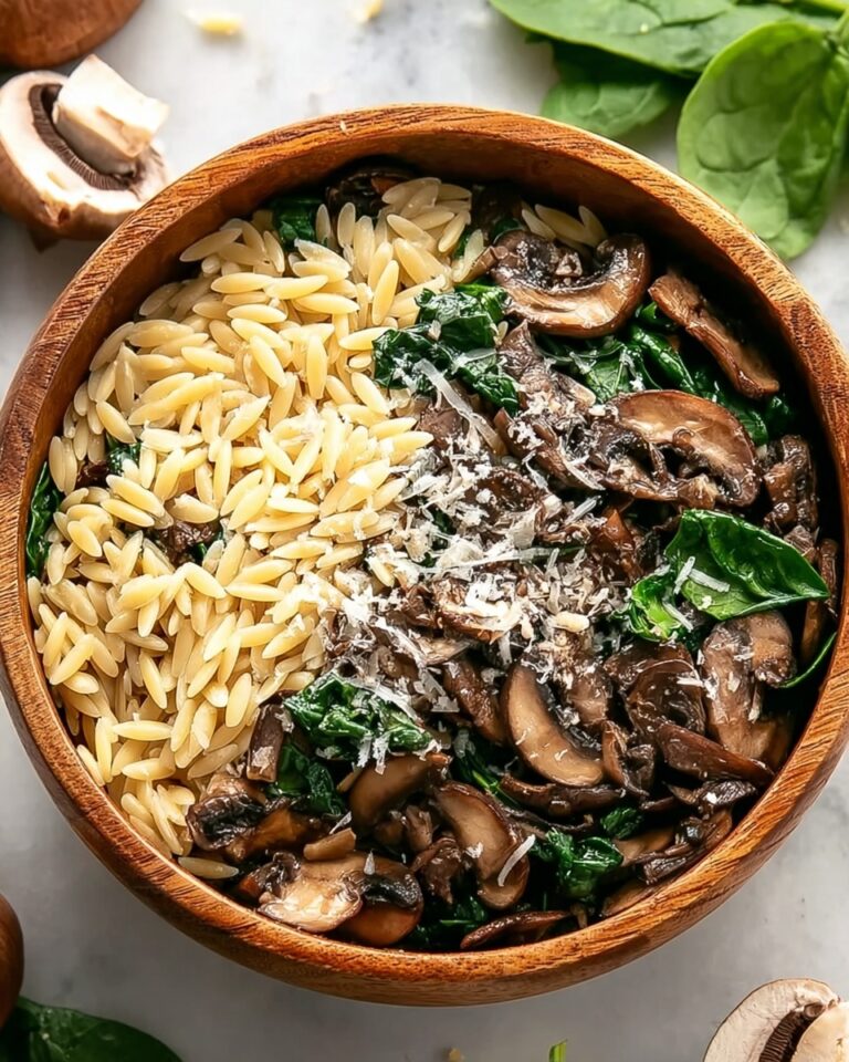 Creamy Mushroom and Spinach Orzo: One-Pot Weeknight Dinner Recipe