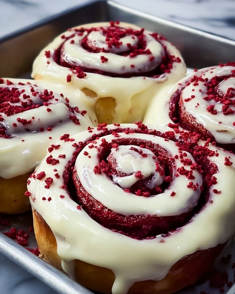 Red Velvet Cinnamon Rolls with Cream Cheese Frosting Recipe