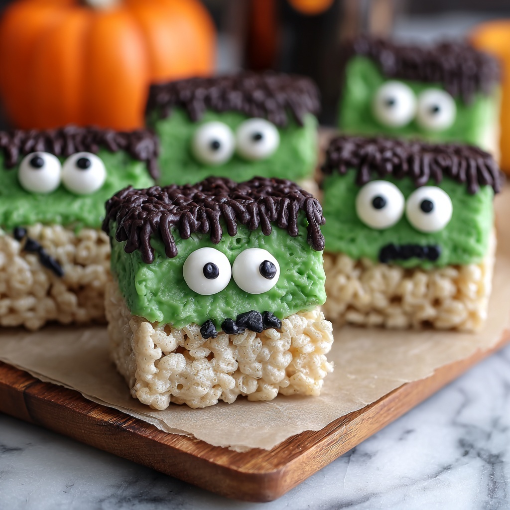 Frankenstein Rice Krispie Treats Recipe - Recipe Image