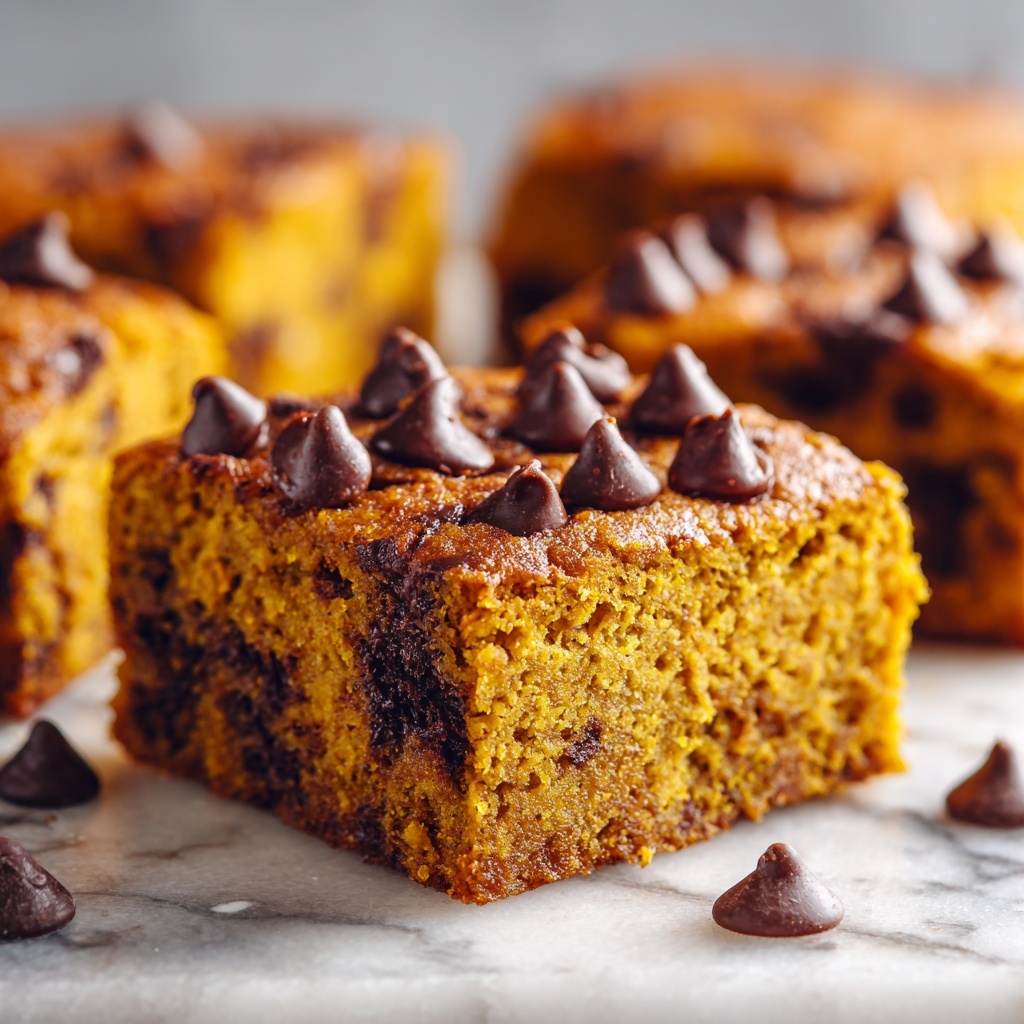Pumpkin Chocolate Chip Blondies Recipe - Recipe Image
