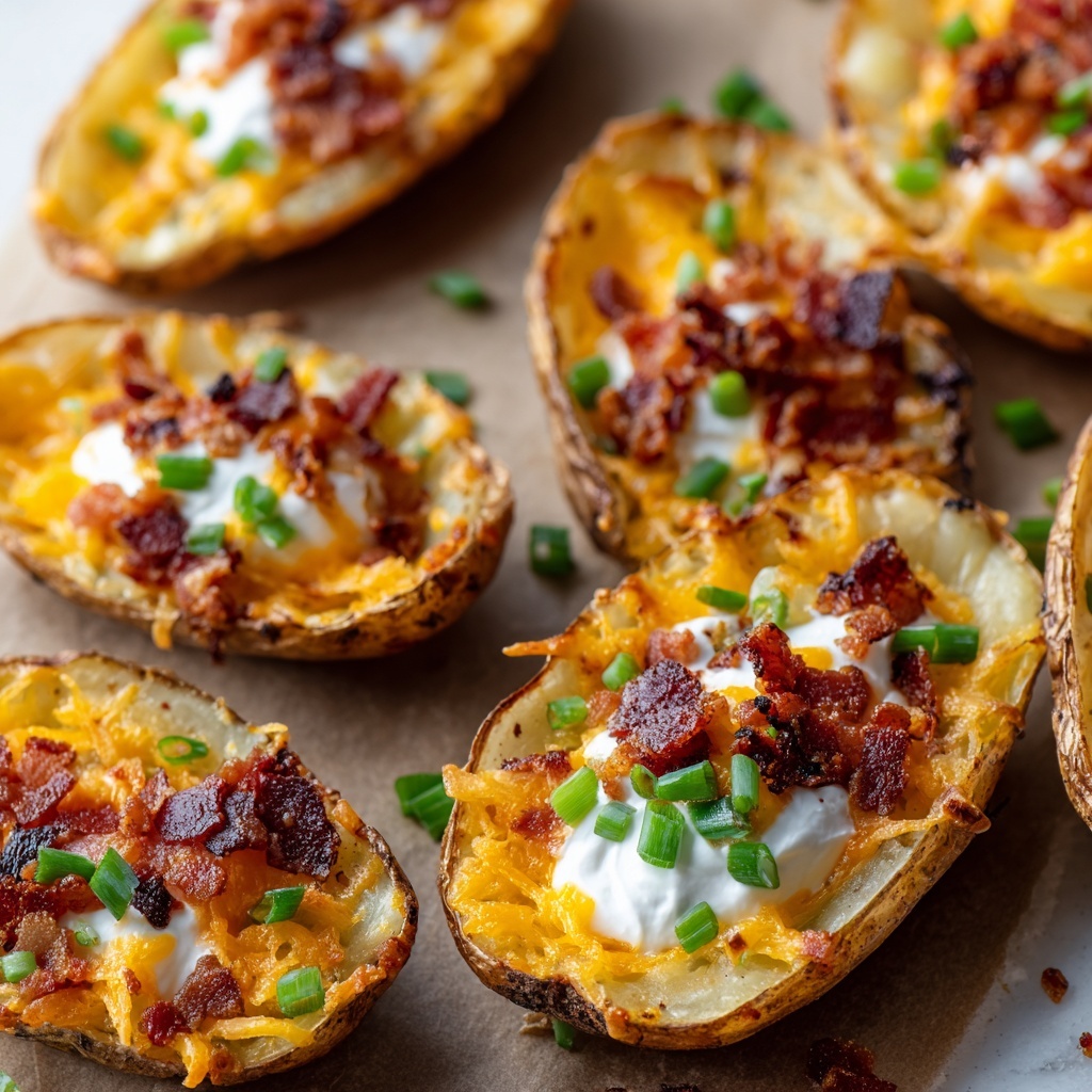 Loaded Sliced Baked Potatoes with Bacon & Cheese Recipe - Recipe Image