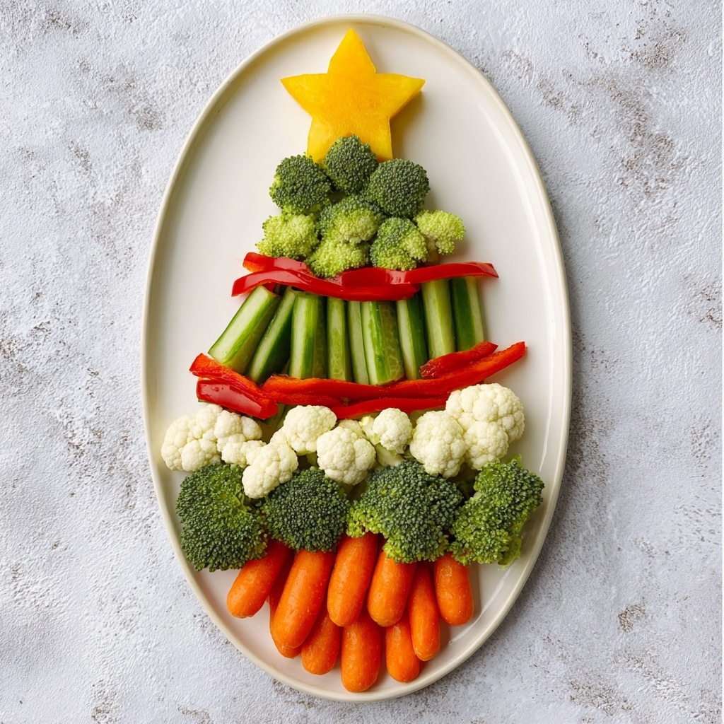 Christmas Tree Veggie Tray Recipe - Recipe Image