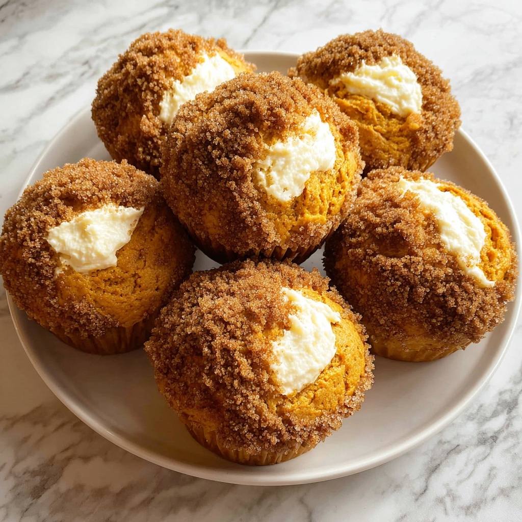 Pumpkin Cream Cheese Muffins with Streusel Topping Recipe - Recipe Image