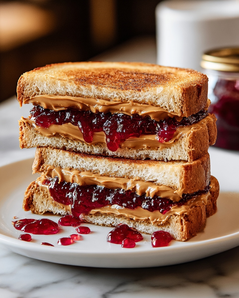 Air Fryer PB&J Sandwich Recipe - Recipe Image