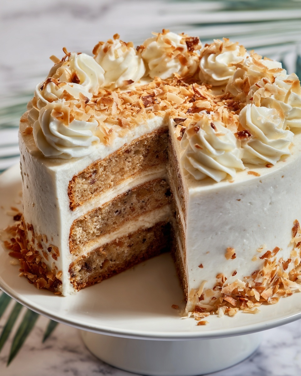 Hawaiian Wedding Cake with Whipped Cream Cheese Frosting Recipe - Recipe Image