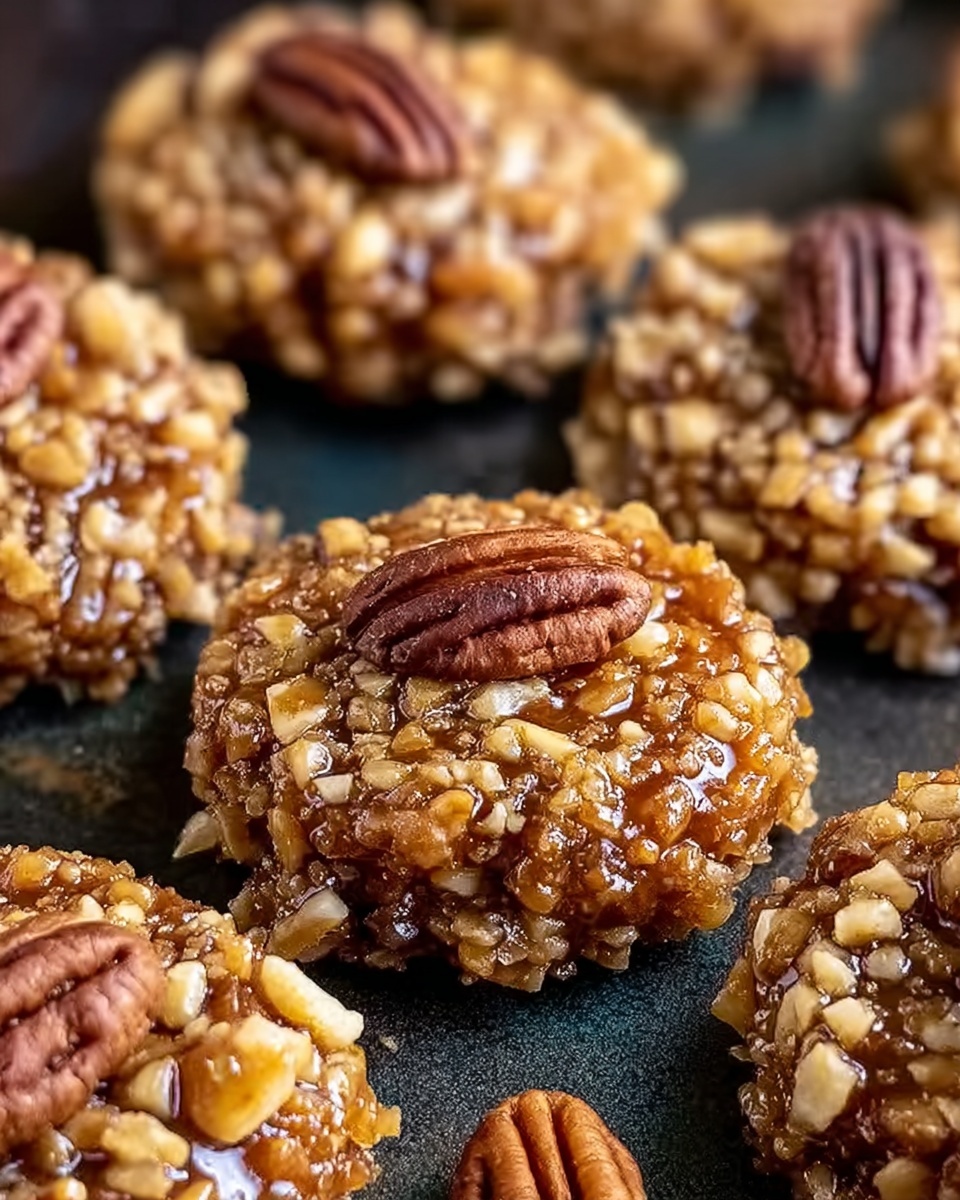 No-Bake Pecan Coconut Praline Cookies Recipe - Recipe Image