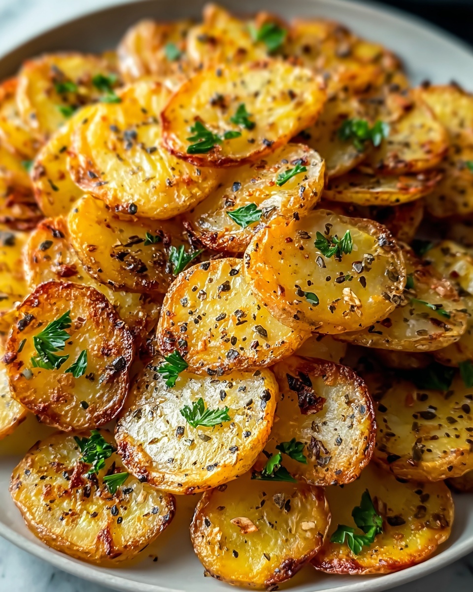 Air Fryer Crispy Garlic Paprika Sliced Potatoes Recipe - Recipe Image