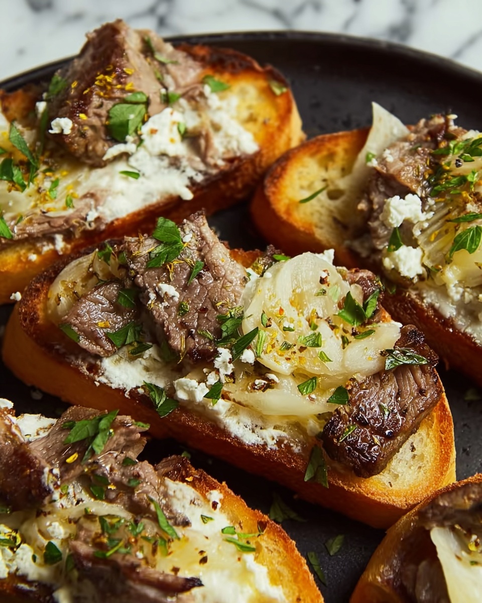 Steak Garlic Bread Recipe - Recipe Image