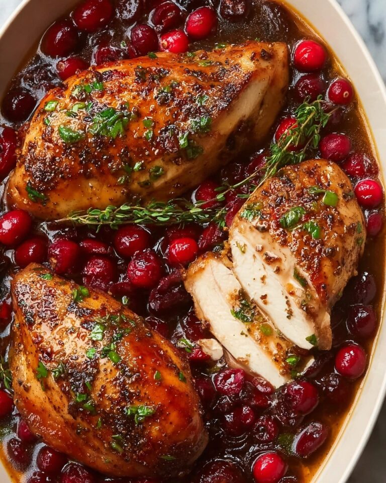 Savory Roast Turkey Breast with Saucy Cranberry Bliss Recipe