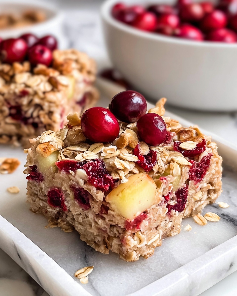 Apple Cranberry Baked Oatmeal Recipe - Recipe Image
