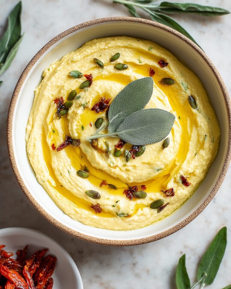 Pumpkin Whipped Feta Dip with Crispy Sage Recipe