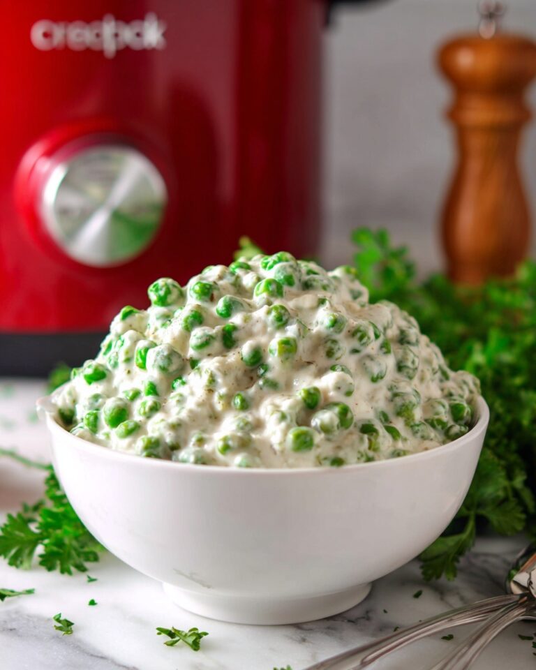 Slow Cooker Creamed Peas Recipe