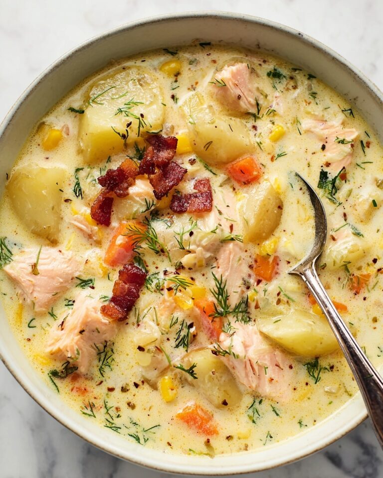 Creamy Salmon Chowder with Bacon and Dill Recipe