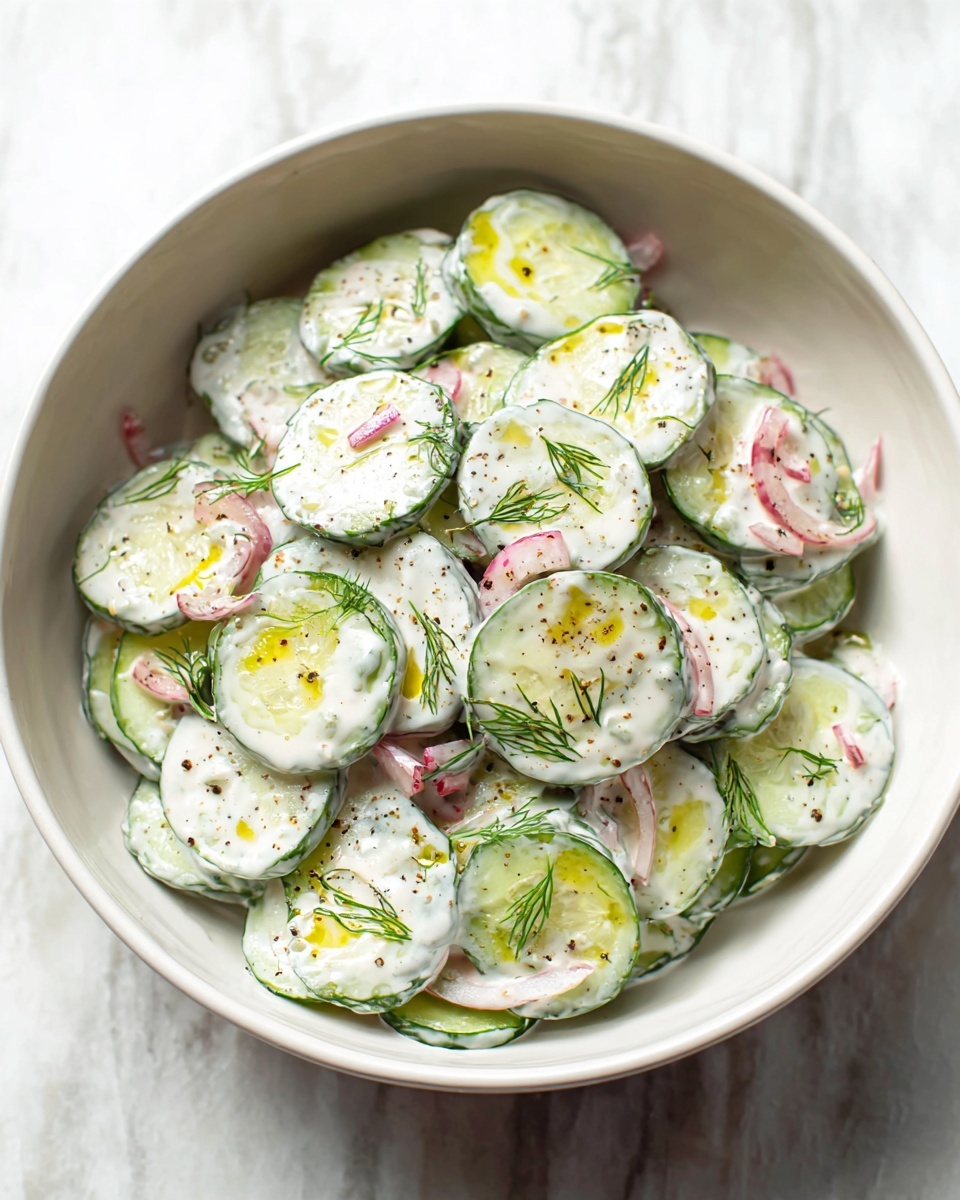 Creamy Cucumber Salad Recipe - Recipe Image