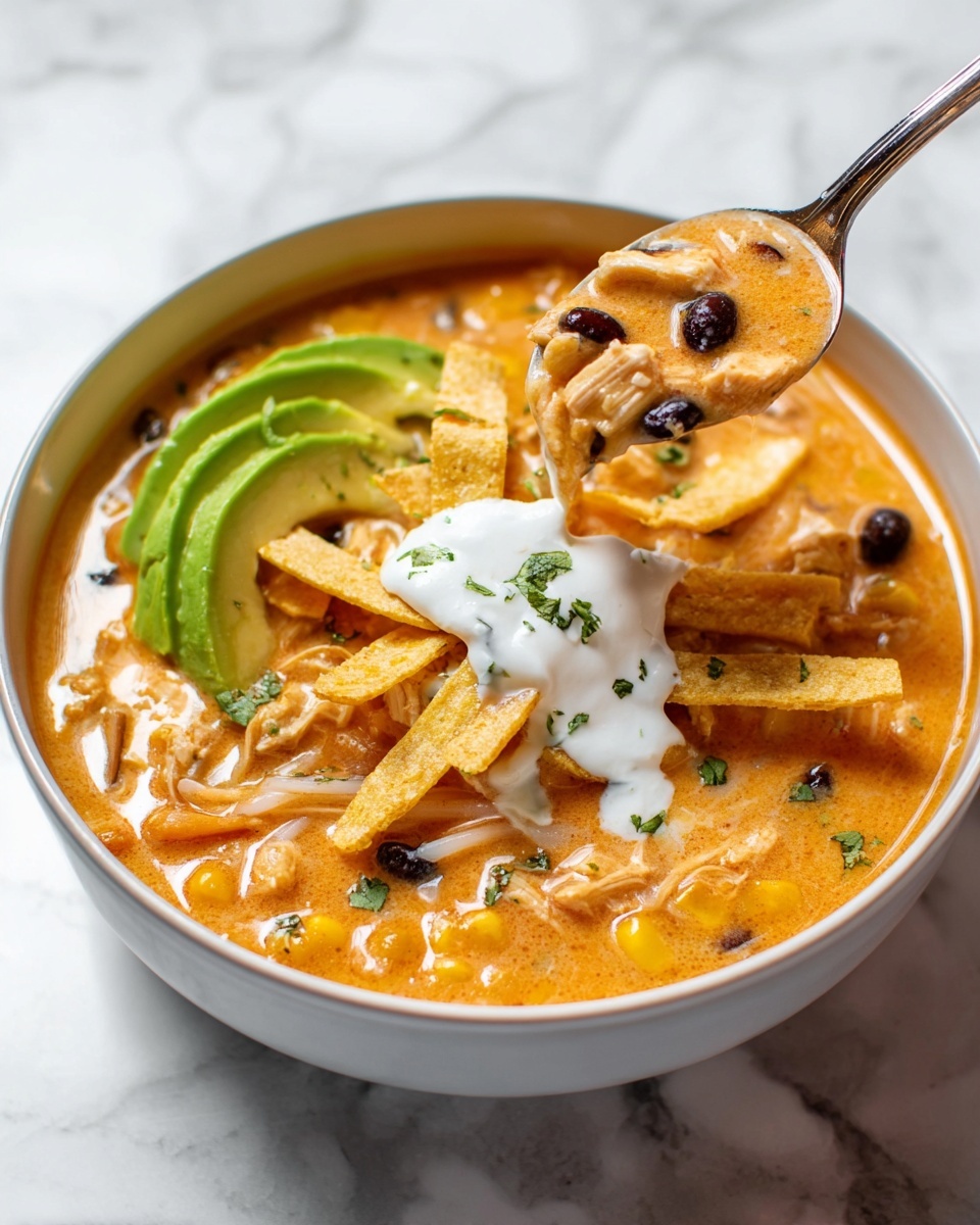 Creamy Chicken Tortilla Soup Recipe - Recipe Image