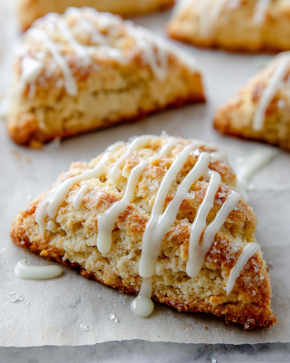 Classic Vanilla Scones with Coarse Sugar Glaze Recipe - Recipe Image