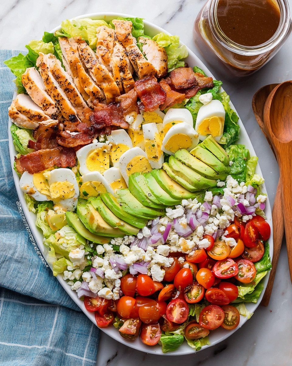 Cobb Salad with the Best Cobb Salad Dressing Recipe - Recipe Image