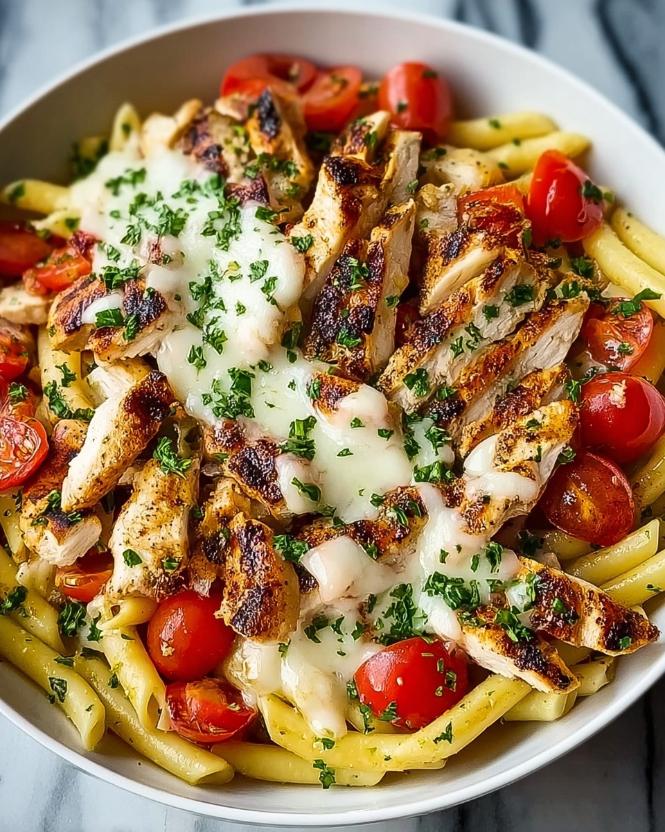 Bruschetta Chicken Pasta Recipe - Recipe Image
