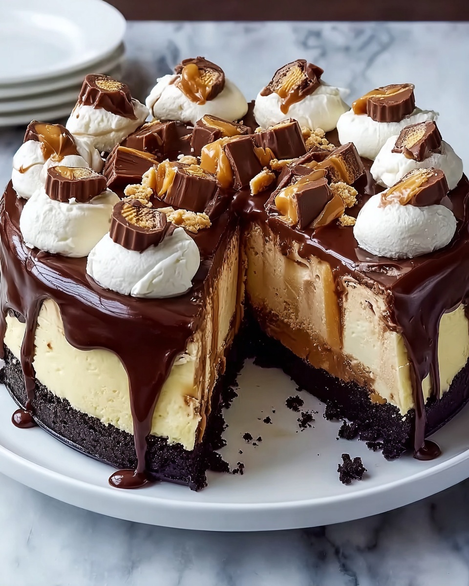 Hot Fudge Sundae Brownie Cheesecake Recipe - Recipe Image