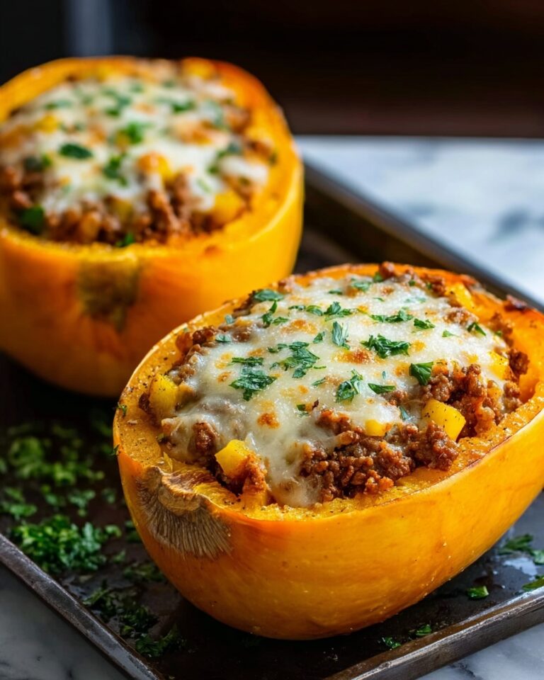 Honey Roasted Butternut Squash Stuffed with Chicken Recipe