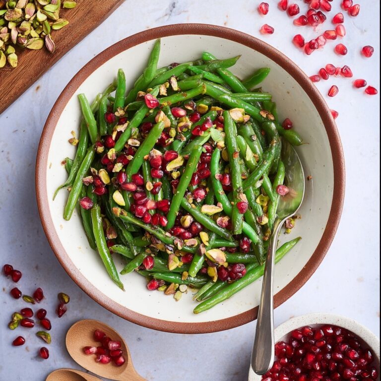 Green Beans with Pomegranate and Pistachios Recipe