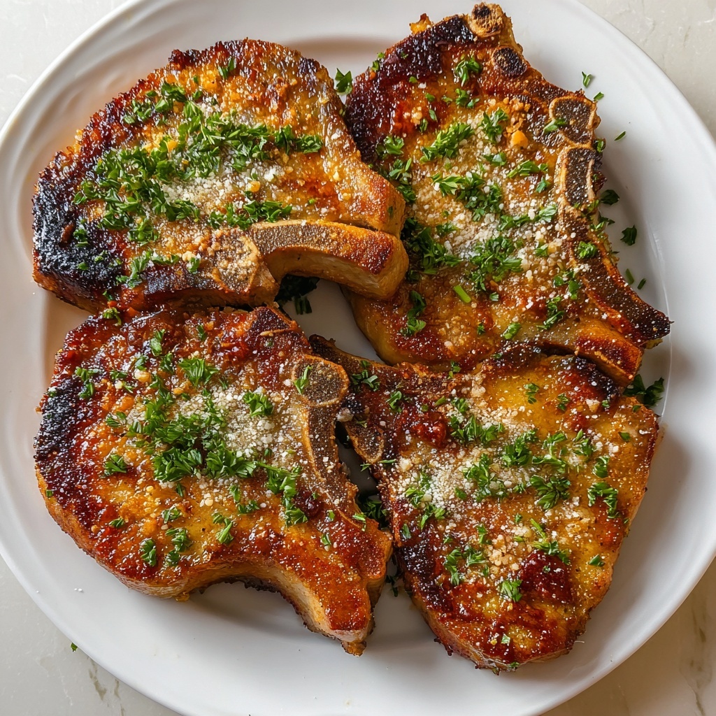 Garlic Parmesan Pork Chops Recipe - Recipe Image